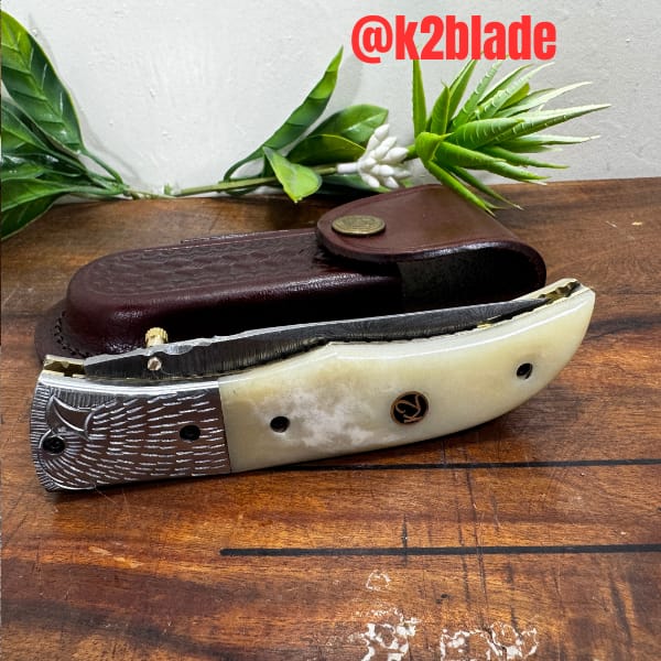 Camel bone pocket folder