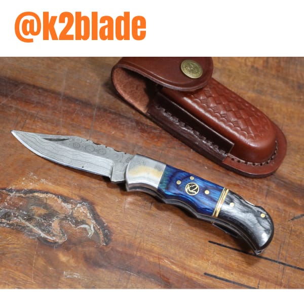 Blue lockback folder