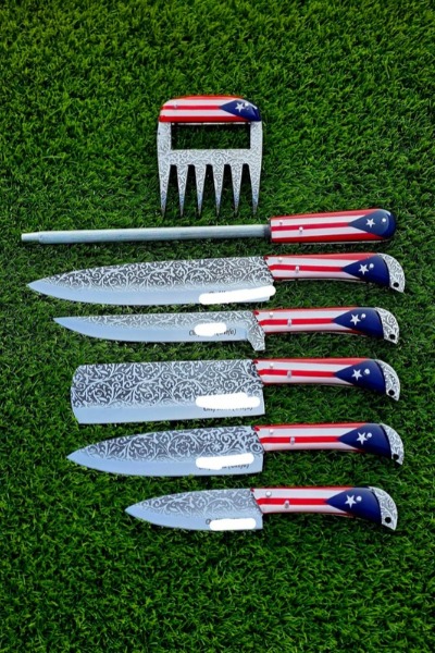Puerto Rico flag kitchen set