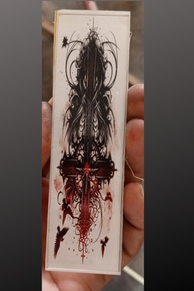 Gothic sword and cross insert